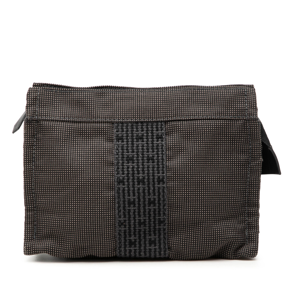 Pre-Loved Hermes Canvas Herline Pouch - Picture 1 of 6